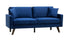 MZ-9044V Sofa, Blue, Velvet, Angled Brown Legs