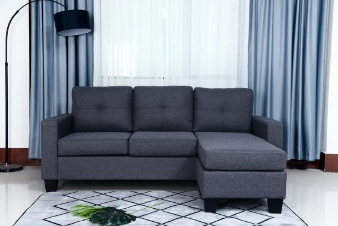Sectional Sofa, Grey Febric  - BOL Anna