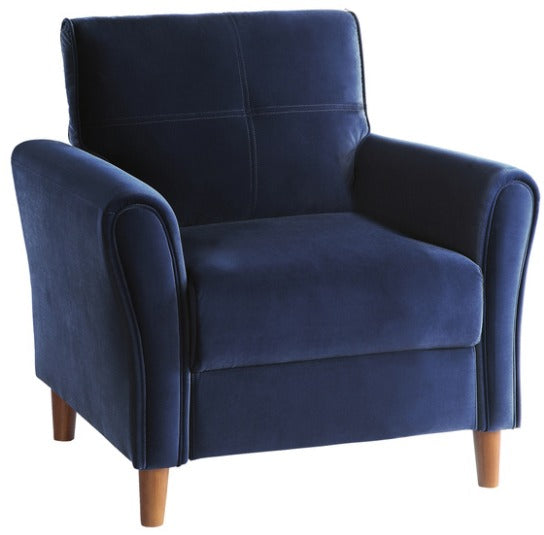 Chair In Blue Velvet  MZ-529348