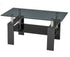 3Pc Glass Coffee Table Set - Glossy Black F-2011