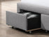 Bed - Grey Fabric with Pullout Drawers  IF-5290