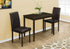 MN-121015    Dining Table Set, 3Pcs Set, Wood, Small, 39" Rectangular, Kitchen, Wooden, Laminate, Dark Brown, Contemporary, Modern
