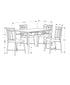MN-161029    Dining Table Set, 5Pcs Set, Metal, Small, 48" Rectangular, Faux Marble, Kitchen, Metal, Laminate, Brown Marble Look, Bronze, Traditional