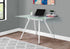 MN-171032    Computer Desk, Home Office, Laptop, Tempered Glass, 48"L, Metal, Tempered Glass, White, Frosted, Contemporary, Modern