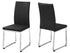 MN-471092    Dining Chair, Set Of 2, Side, Pu Leather-Look, Upholstered, Metal Legs, Kitchen, Dining Room, Leather Look, Metal Legs, Black, Chrome, Contemporary, Modern