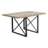 MN-501100    Dining Table, 60" Rectangular, Metal, Kitchen, Dining Room, Metal Legs, Laminate, Dark Taupe, Black, Contemporary, Modern