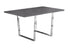 MN-601120    Dining Table, 60" Rectangular, Metal, Kitchen, Dining Room, Metal Legs, Laminate, Grey, Chrome, Contemporary, Modern