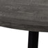 MN-701153    Dining Table, 48" Round, Metal, Kitchen, Dining Room, Metal Legs, Laminate, Black Reclaimed Wood Look, Black, Contemporary, Industrial, Modern