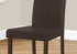 MN-261303    Dining Chair - 2Pcs / 36"H Dark Brown Leather-Look