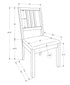 MN-271304    Dining Chair - 2Pcs / 36"H Espresso / Dark Brown Seat