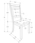 MN-281310    Dining Chair - 2Pcs / 40"H Walnut / Dark Brown Seat