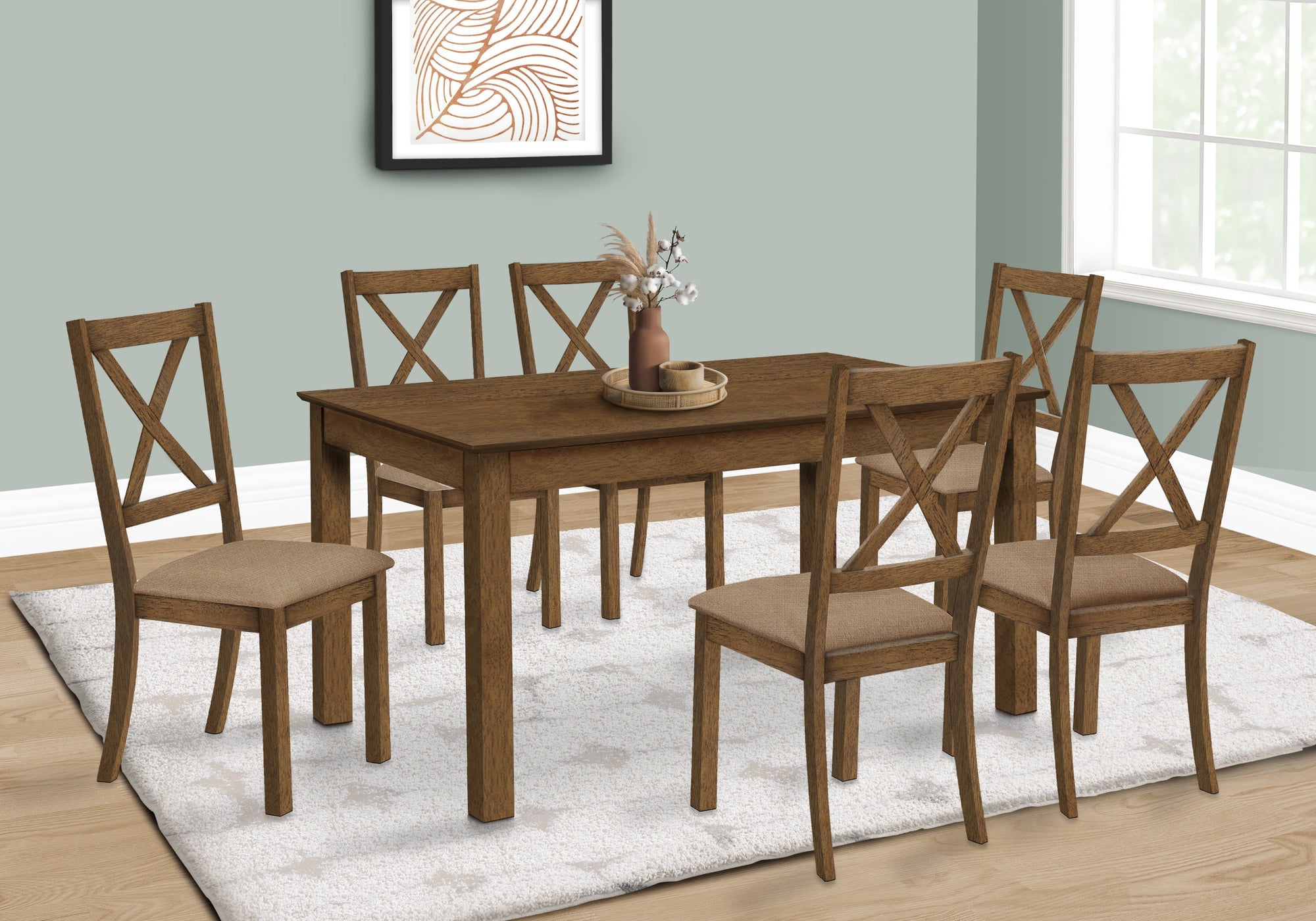 MN-321314    Dining Table - 36"X 60" / Brown Walnut