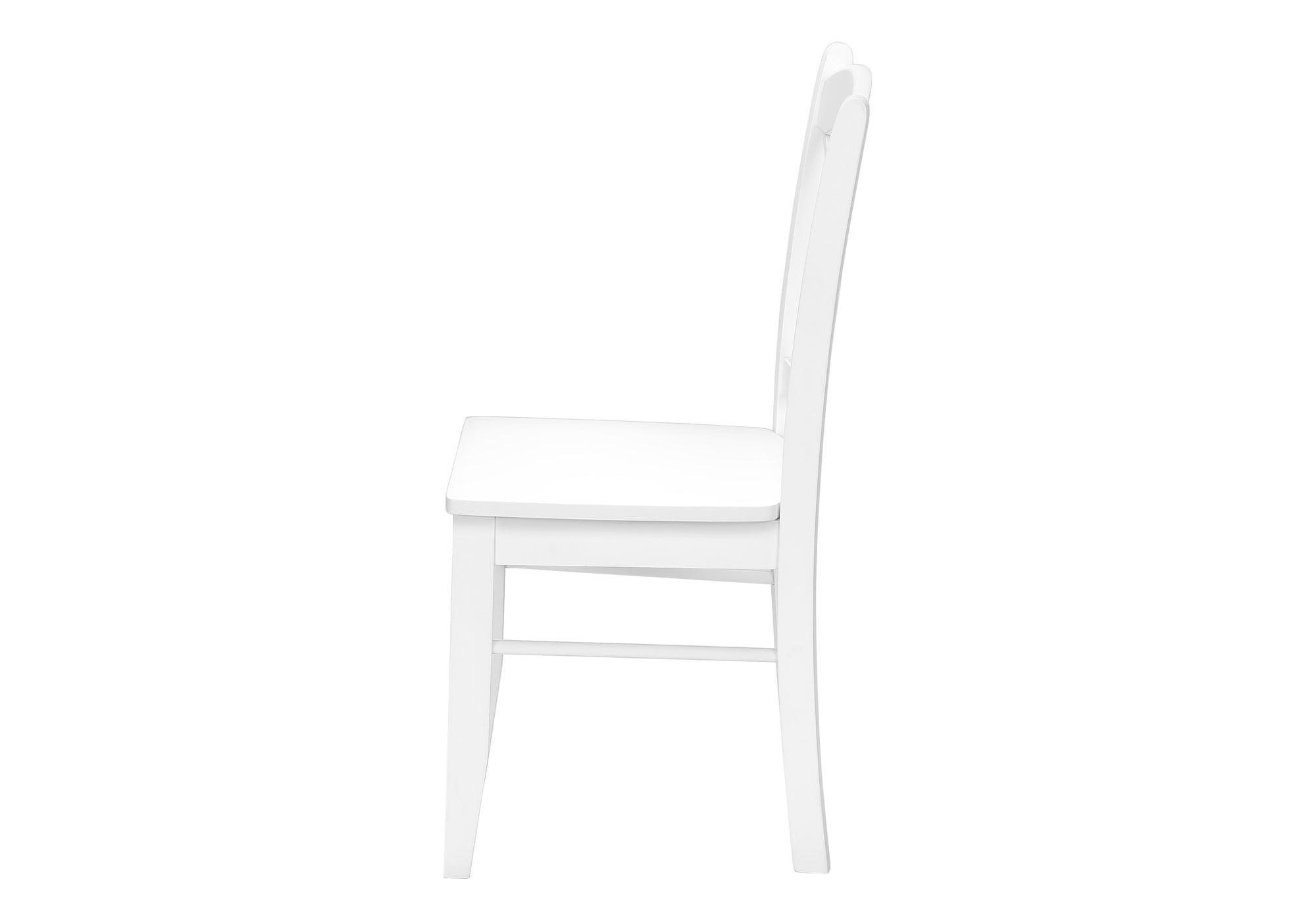 MN-191320    Dining Chair, Set Of 2, Side, Kitchen, Dining Room, White, Wood Legs, Transitional