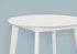 MN-201321    Dining Table, 30" Round, Small, Kitchen, Dining Room, White Veneer, Wood Legs, Transitional
