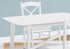MN-221323    Dining Table, 48" Rectangular, Small, Kitchen, Dining Room, White Veneer, Wood Legs, Transitional