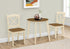 MN-241326    Dining Table, 30" Round, Small, Kitchen, Dining Room, Oak And Cream, Wood Legs, Transitional