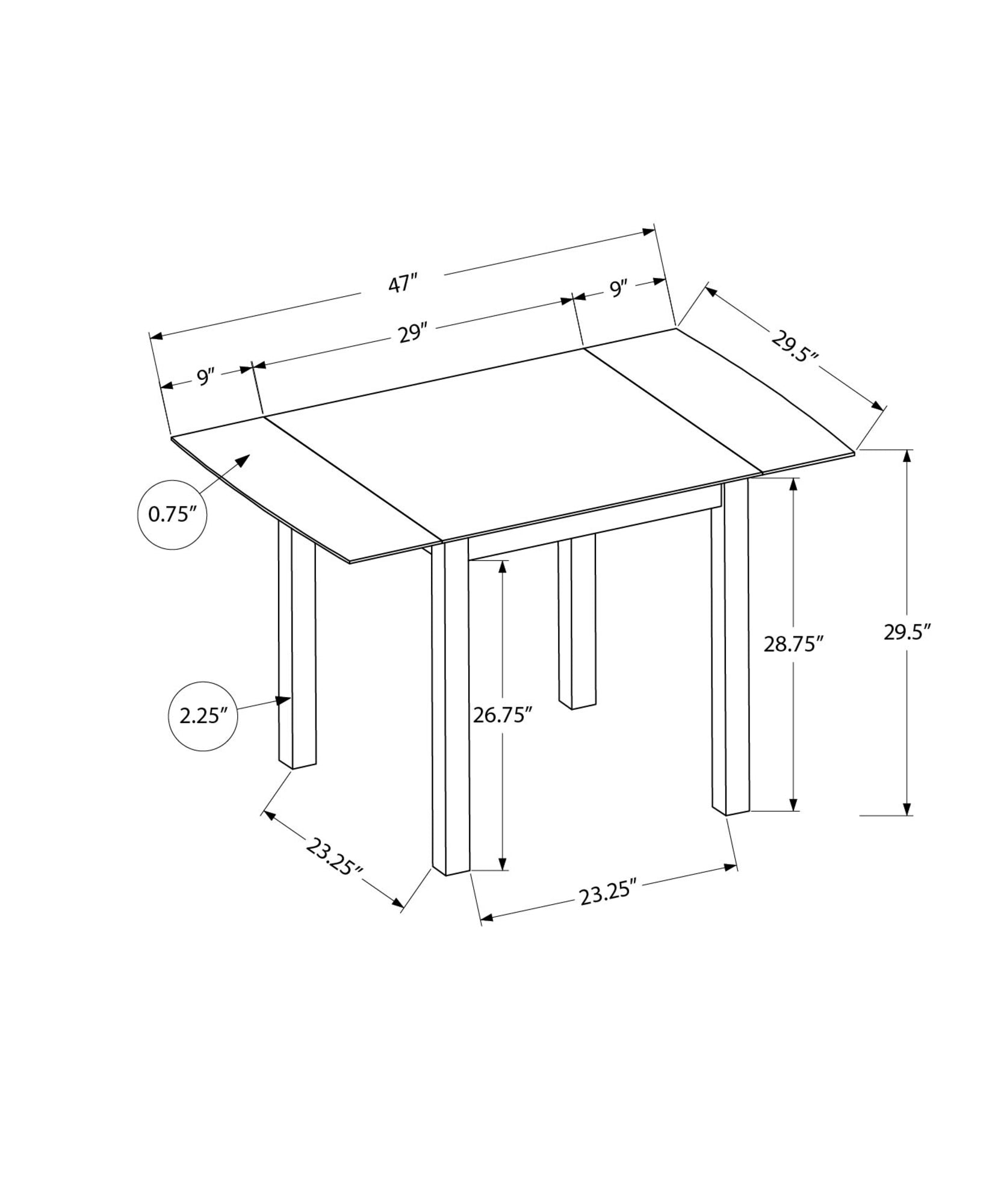 251327 Pin Code MN-251327 Dining Table, 48