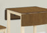 MN-251327    Dining Table, 48" Rectangular, Small, Kitchen, Dining Room, Drop Leaf, Oak And Cream, Wood Legs, Transitional