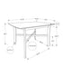 MN-261328    Dining Table, 48" Rectangular, Small, Kitchen, Dining Room, Oak And Cream, Wood Legs, Transitional