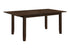 MN-281331    Dining Table, 78" Rectangular, 18" Extension Panel, Veneer Top, Solid Wood Legs, Brown Veneer, Transitional