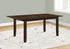 MN-281331    Dining Table, 78" Rectangular, 18" Extension Panel, Veneer Top, Solid Wood Legs, Brown Veneer, Transitional