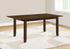 MN-331371    Dining Table, 78" Rectangular, 18" Extension Panel, Dining Room, Kitchen, Solid Wood Legs, Veneer Top, Brown Veneer, Brown Wood, Transitional