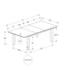 MN-361375    Dining Table, 72" Rectangular, 18" Extension Panel, Dining Room, Kitchen, Veneer Top, Solid Wood Legs, Grey Veneer, Wood Legs, Transitional