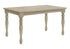 MN-391390    Dining Table, 60" Rectangular, Veneer Top, Solid Wood Legs, Dining Room, Kitchen, Antique Grey Veneer, Wood Legs, Transitional