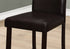 MN-411901    Dining Chair, Set Of 2, Counter Height, Pu Leather-Look, Upholstered, Wood Legs, Kitchen, Leather Look, Wooden Legs, Dark Brown, Black, Contemporary, Modern