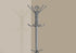 MN-502007    Coat Rack, Hall Tree, Free Standing, 12 Hooks, Entryway, 70"H, Metal, Grey, Contemporary, Modern
