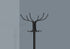 MN-622031    Coat Rack, Hall Tree, Free Standing, 12 Hooks, Entryway, 70"H, Umbrella Holder, Metal, Black, Contemporary, Modern