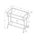MN-782066    Accent Table, Side, End, Narrow, Small, Living Room, Bedroom, 2 Tier, Metal Base, Tempered Glass, Laminate, Dark Brown, Black, Contemporary, Modern