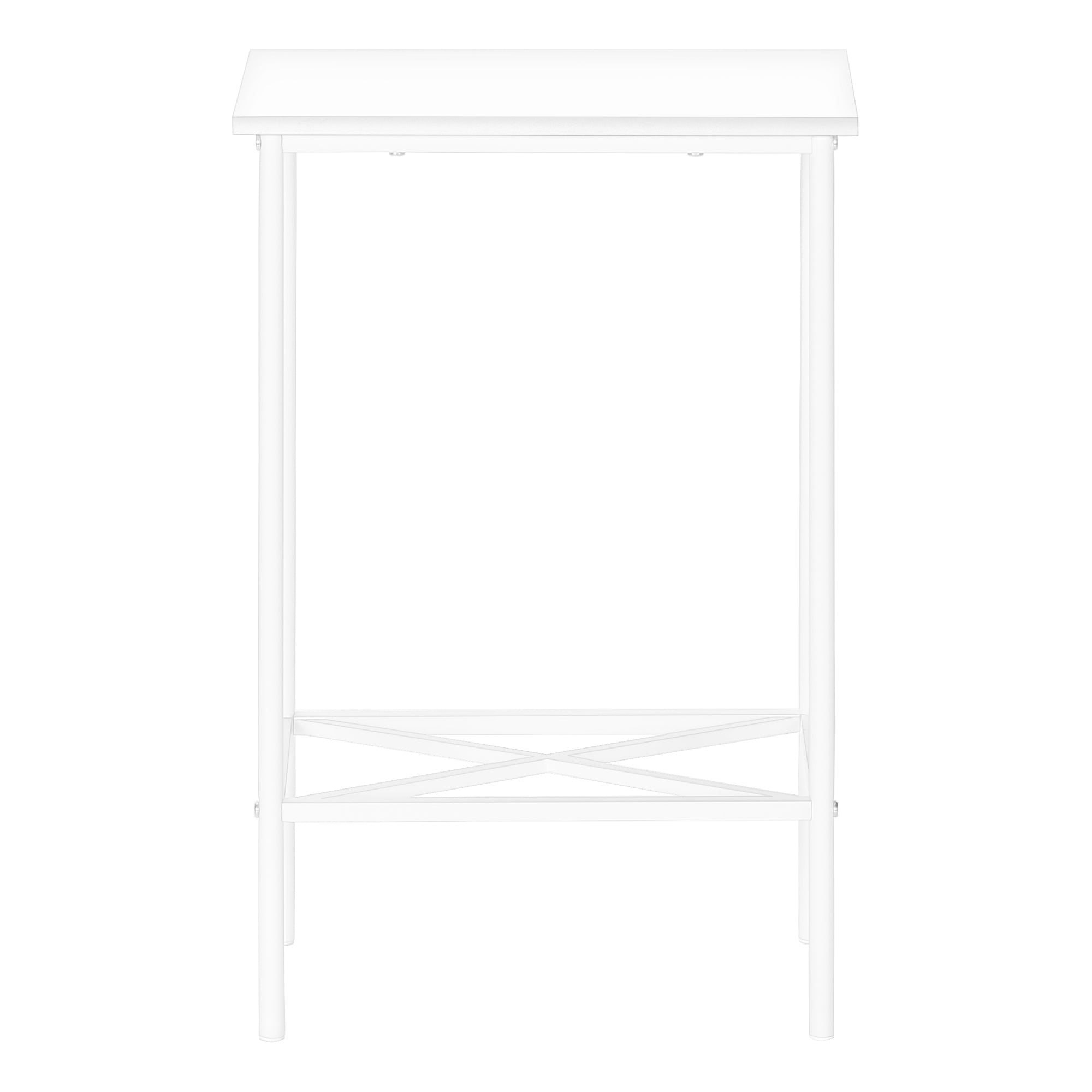 MN-862079    Accent Table - 24"H /White / White Metal
