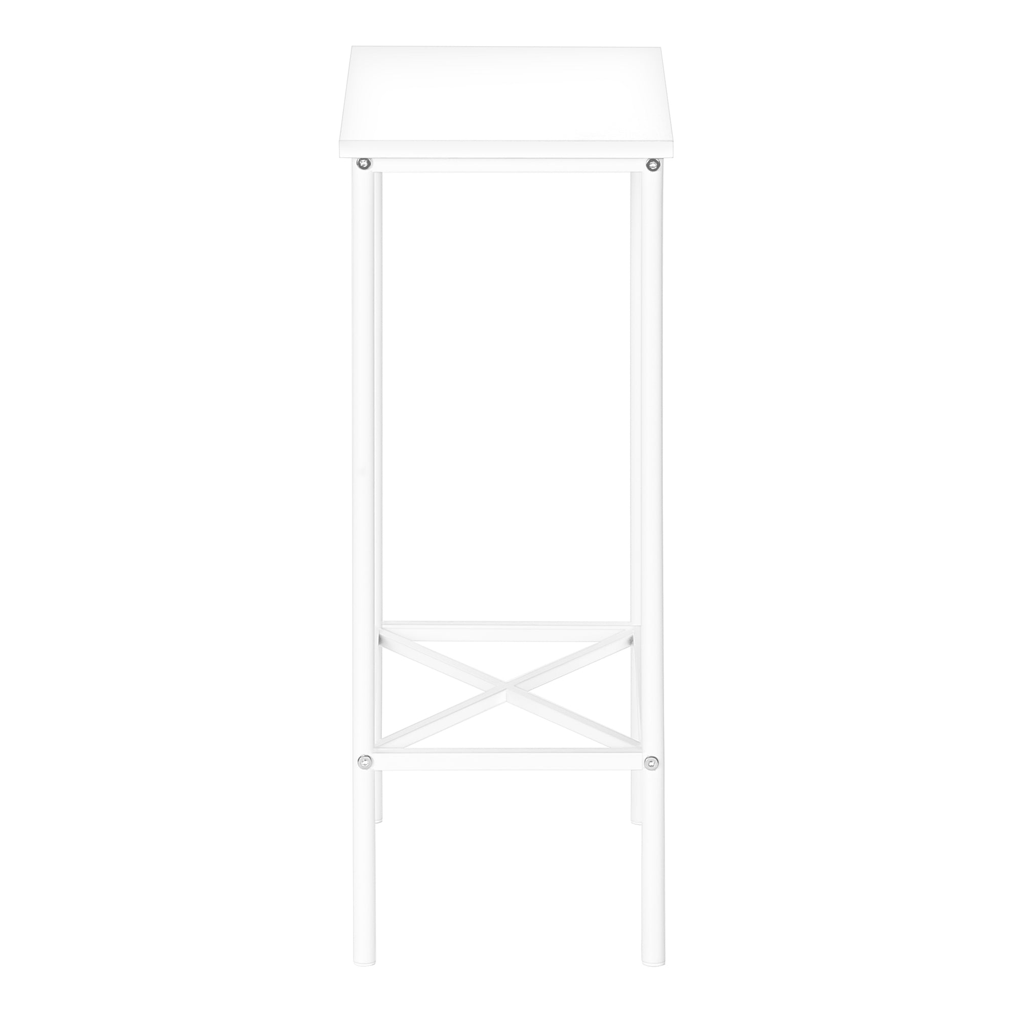 MN-862079    Accent Table - 24"H /White / White Metal