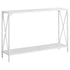 MN-122124    Accent Table, Console, Entryway, Narrow, Sofa, Living Room, Bedroom, Metal Frame, Laminate, White, White, Contemporary, Modern