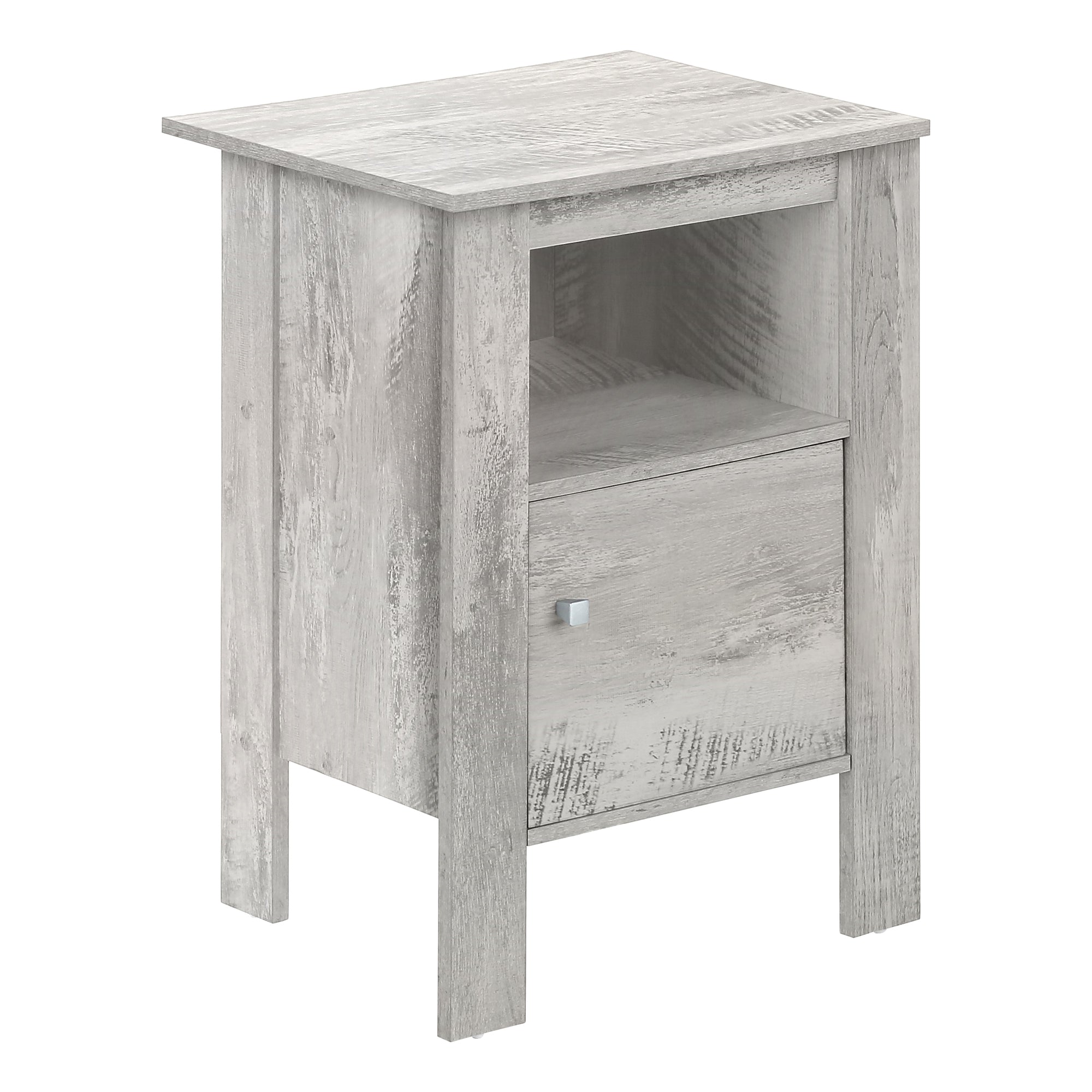 MN-222142    Accent Table, Side, End, Nightstand, Lamp, Living Room, Bedroom, Laminate, Industrial Grey, Contemporary, Industrial, Modern