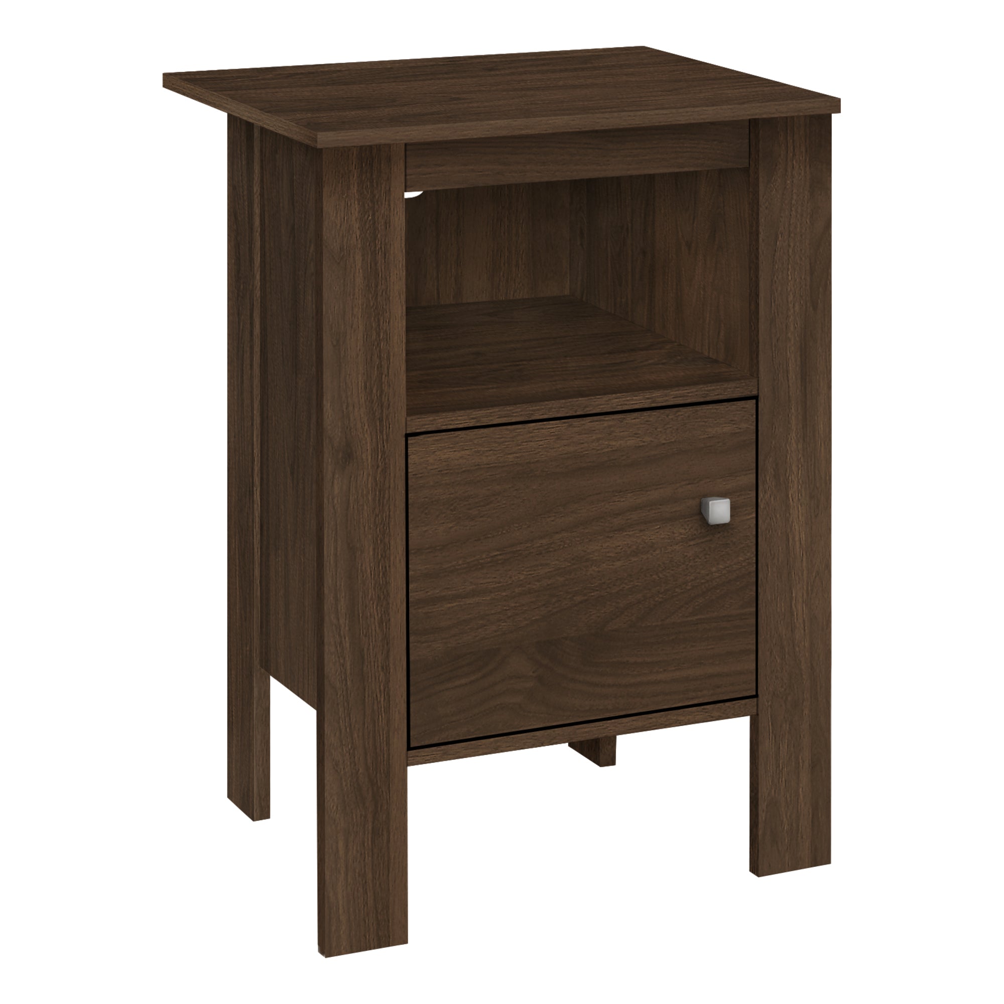 MN-232144    Accent Table, Side, End, Nightstand, Lamp, Living Room, Bedroom, Laminate, Walnut, Contemporary, Modern