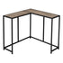 MN-282155    Accent Table, Console, Entryway, Narrow, Corner, Living Room, Bedroom, Metal Frame, Laminate, Dark Taupe, Black, Contemporary, Modern