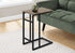 MN-392172    Accent Table - 24"H / Dark Taupe / Black Metal