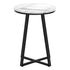 MN-452178    Accent Table - 22"H / White Marble / Black Metal