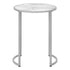 MN-502205    Accent Table, Side, End, Nightstand, Lamp, Living Room, Bedroom, Metal Base, Laminate, White Marble Look, Contemporary, Modern