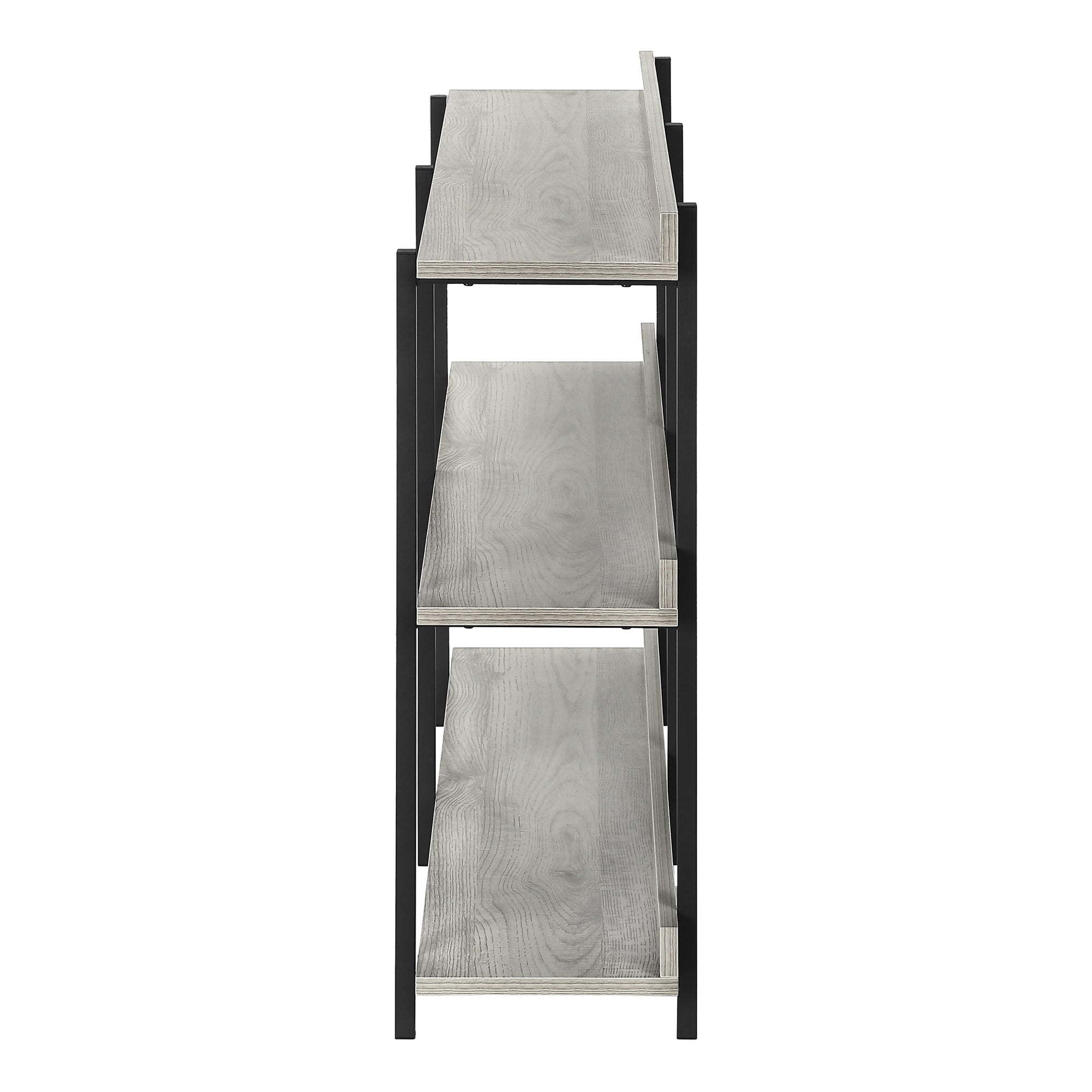 MN-552217    Accent Table, Console, Entryway, Narrow, Sofa, Living Room, Bedroom, Metal Legs, Laminate, Grey, Black, Contemporary, Modern