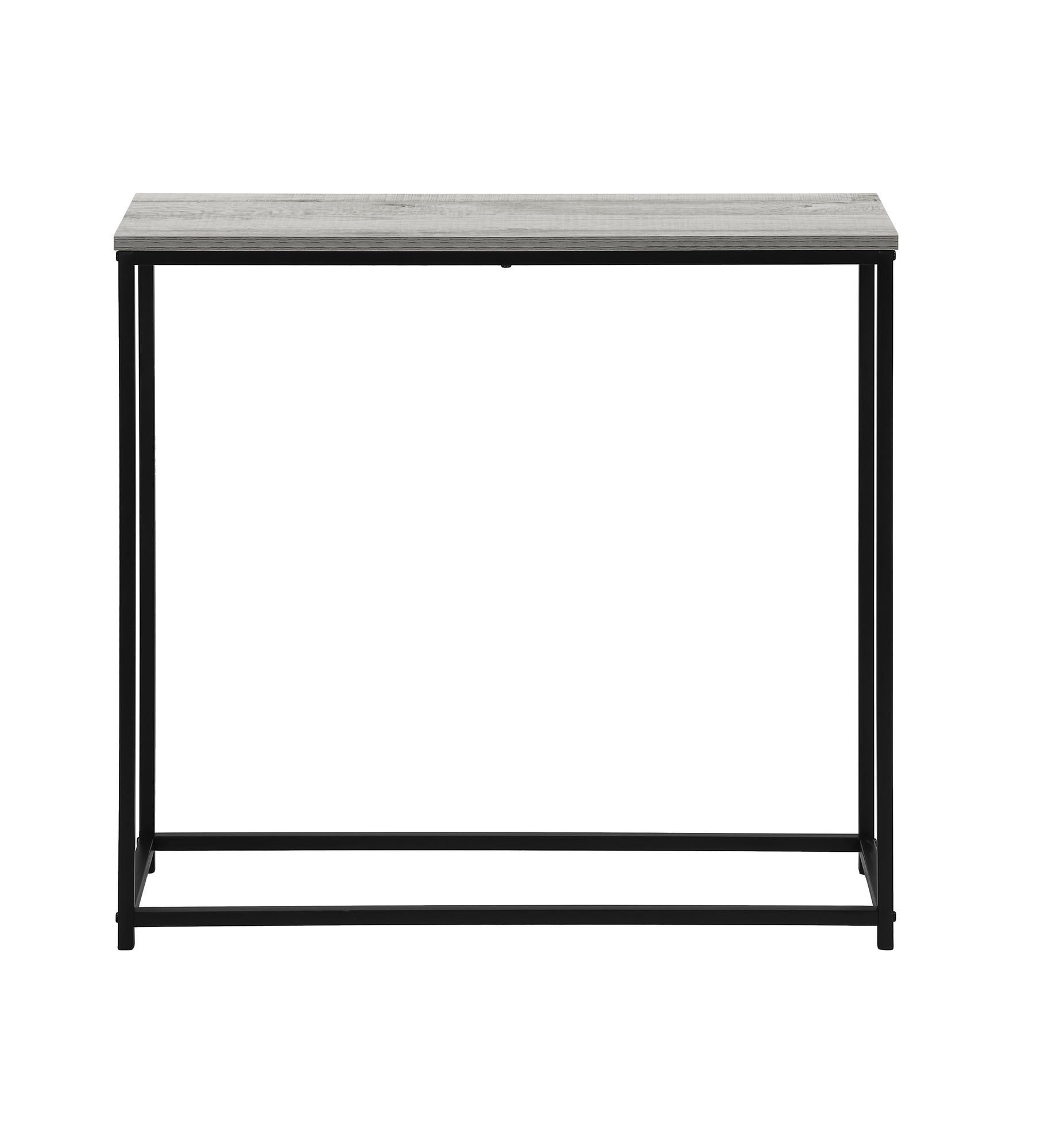 MN-622251    Accent Table - 32"L / Grey / Black Metal Hall Console