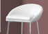 MN-692297    Bar Stool, Set Of 2, Bar Height, Metal, Leather Look, White, Black, Contemporary, Modern