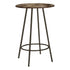 MN-722310    Home Bar, Bar Table, Bar Height, Pub Table, 30" Round, Small, Kitchen, Living Room, Metal, Laminate, Brown Marble Look, Bronze, Traditional