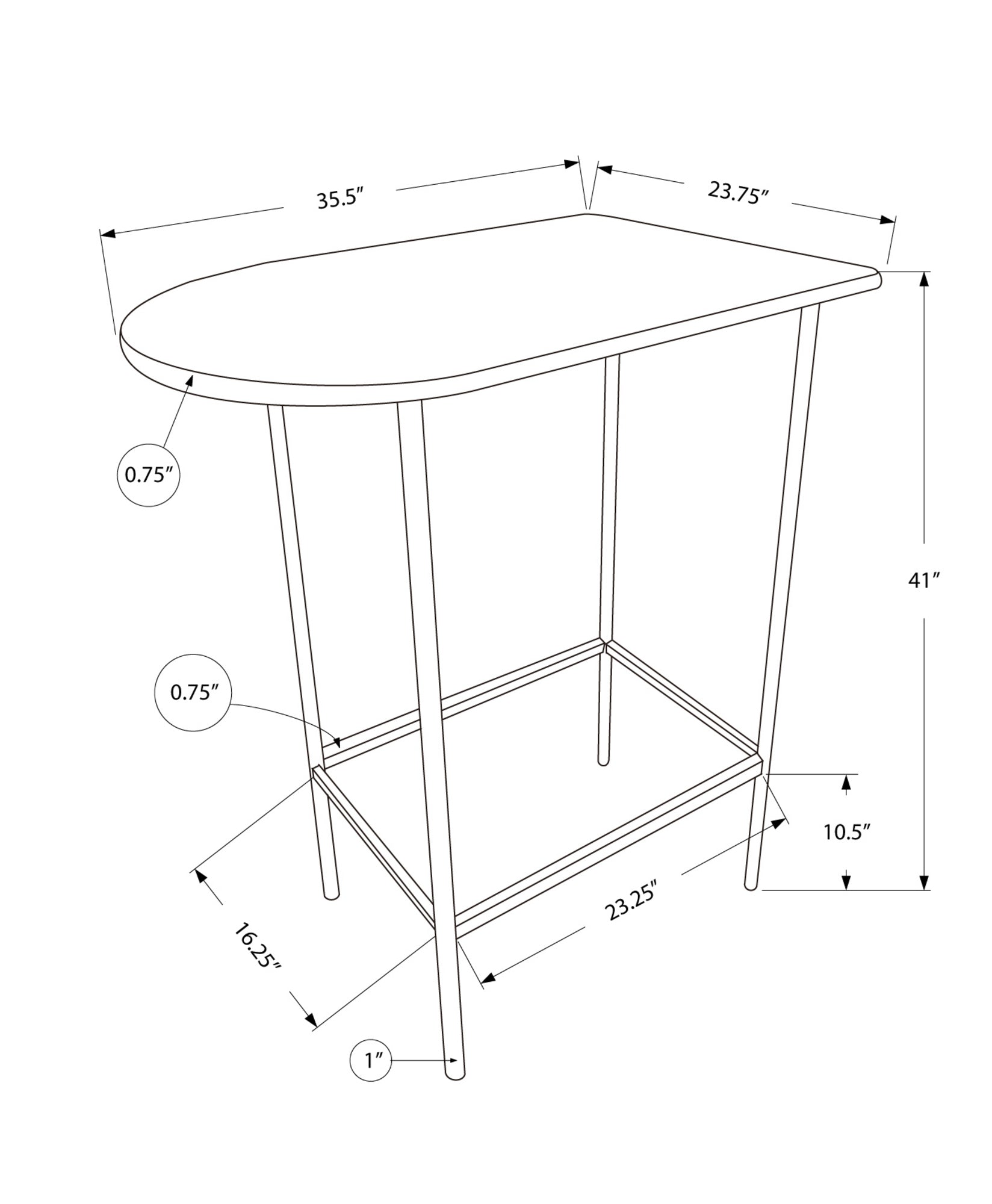 MN-832376 Home Bar, Bar Table, Bar Height, Pub Table, 36