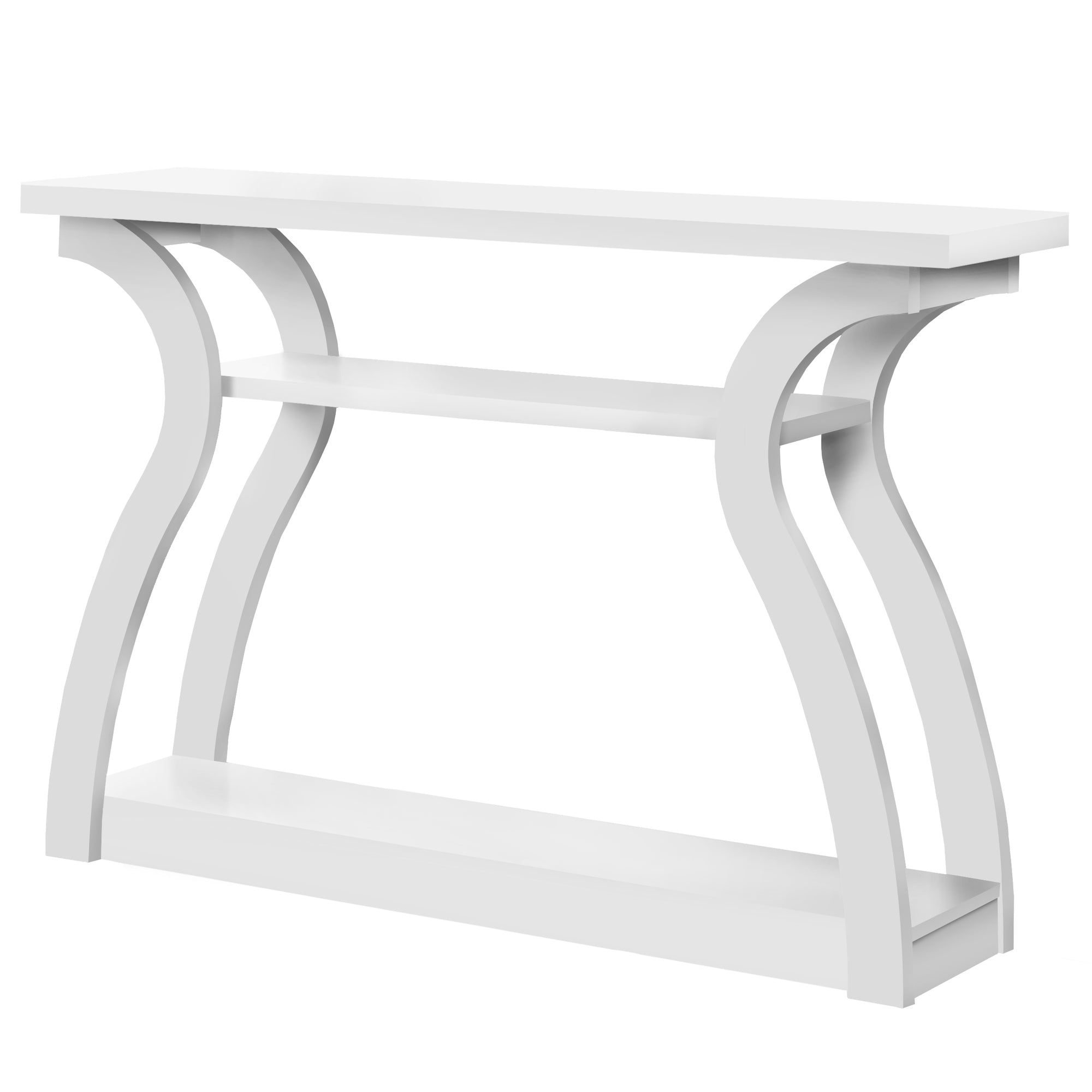 MN-202438    Accent Table, Console, Entryway, Narrow, Sofa, Living Room, Bedroom, Laminate, White, White, Contemporary, Modern