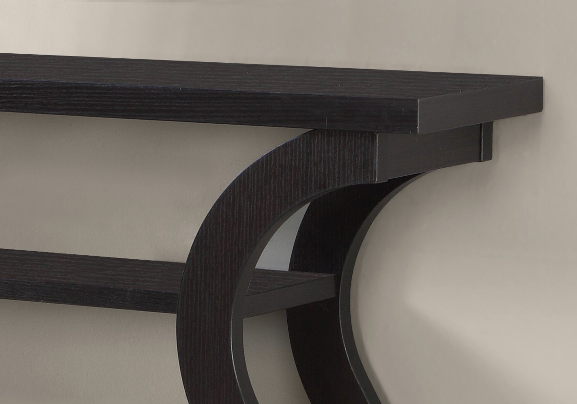 MN-222445    Accent Table, Console, Entryway, Narrow, Sofa, Living Room, Bedroom, Laminate, Dark Brown, Contemporary, Modern
