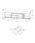 MN-542537    Tv Stand, 71 Inch, Console, Media Entertainment Center, Storage Cabinet, Living Room, Bedroom, Laminate, White, Contemporary, Modern