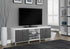 MN-732591    Tv Stand, 60 Inch, Console, Media Entertainment Center, Storage Cabinet, Living Room, Bedroom, Laminate, White, Contemporary, Modern